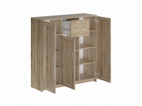 Тумба СИРИУС трехдверная с одним ящиком, цвет Дуб Сонома в Серове - serov.mebel24.online | фото 2