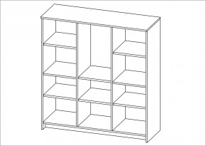 Тумба СИРИУС трехдверная с одним ящиком, цвет Дуб Венге в Серове - serov.mebel24.online | фото 2