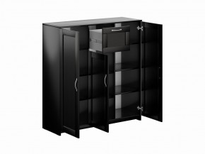 Тумба СИРИУС трехдверная с одним ящиком, цвет Дуб Венге в Серове - serov.mebel24.online | фото 3