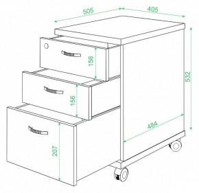 Тумбочка Домино ТС-2 в Серове - serov.mebel24.online | фото 2