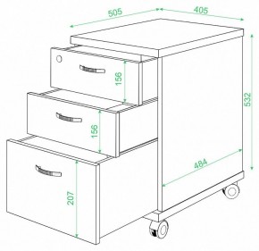 Тумбочка Домино ТС-2 в Серове - serov.mebel24.online | фото 2