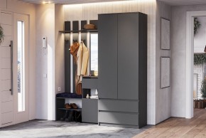 ДЕНВЕР Вешалка с зеркалом (Графит серый) в Серове - serov.mebel24.online | фото