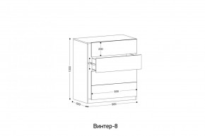 ВИНТЕР - 8 Комод 4 ящика в Серове - serov.mebel24.online | фото 2