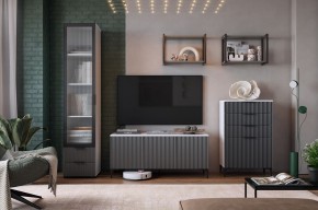 ЗЕФИР Гостиная К2 (белое дерево/черный муар) в Серове - serov.mebel24.online | фото
